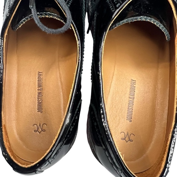 Johnston & Murphy Black and Red Platform Shoes - Picture 9 of 12